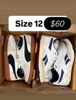 Men’s pumas and Reebok size 12 both for $60