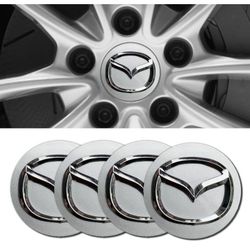 4 Pcs Car Hub Centre Caps for Mazda