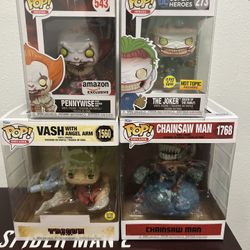 DC Comics Batman Joker Pennywise IT Movie Anime Manga Trigun Chainsaw Funko Pop Figure Toys