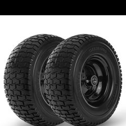 Flat Free Tire and Wheel Assemblies (2 Pack)