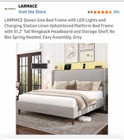 BRAND NEW  queen size headboard and bed frame