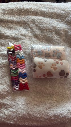 Doggy bows and blankets
