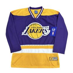 Los Angeles Lakers Ultra Game Hockey Jersey Youth Size 14-16New Embroidered Logo