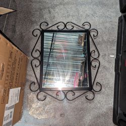 Black Wrought Iron Mirror 