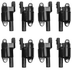 Set of 8 Round Ignition Coil UF414, Compatible with 06-09 Impala 06-13 Corvette 07-14 Tahoe 08-20 Express 07-16 Escalade 07-18 Silverado 1 350