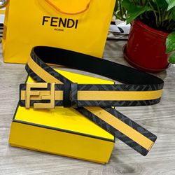 Fendi Yellow Belt With Box New 