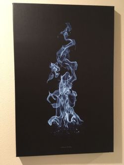 Blue Flame Canvas Photo 18” x 24”