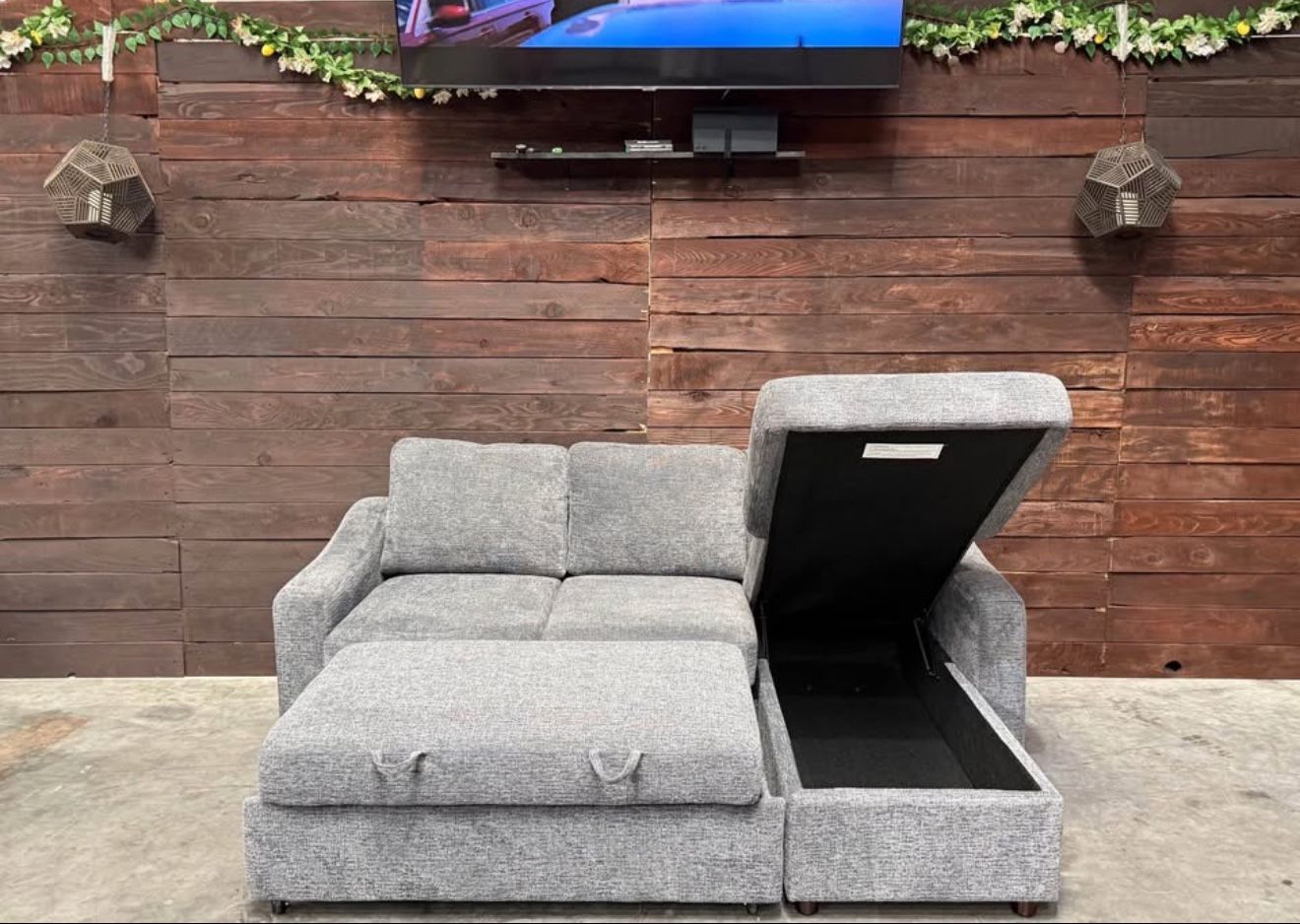 Grey Coddle Sleeper Couch With Storage Chase