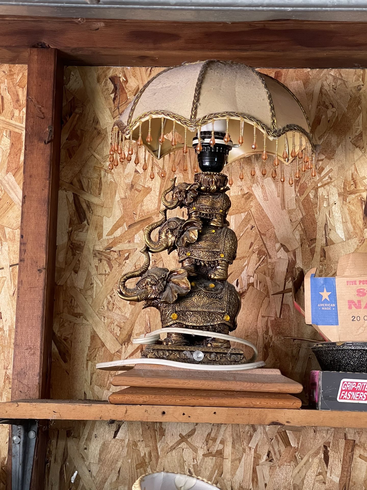 Vintage Elephant Lamp