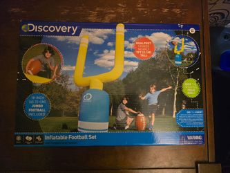 7-foot-tall inflatable goalpost with inflatable football