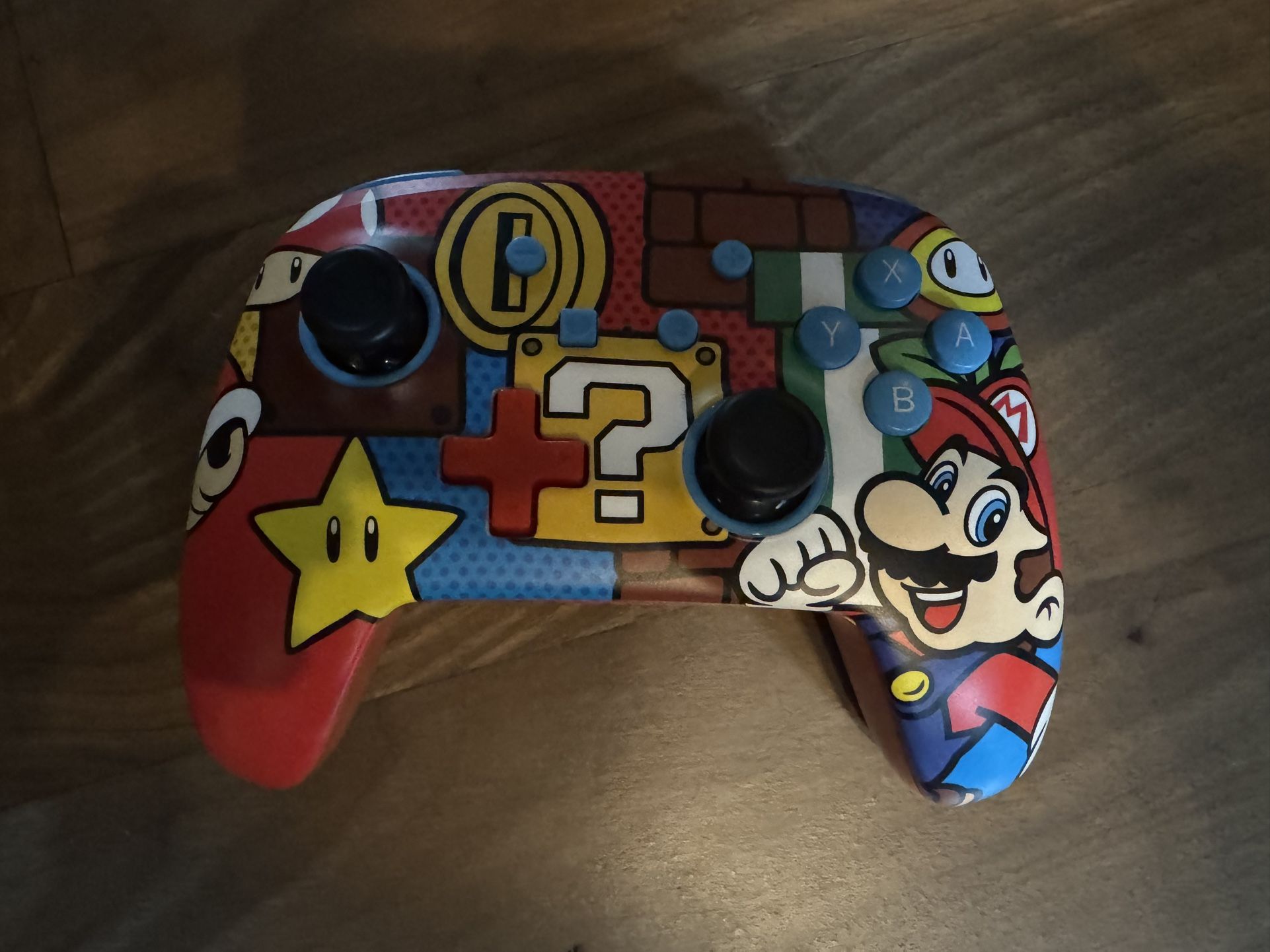 PowerA Enhanced Wireless Nintendo Switch Controller - Mario Pop, Rechargeable Switch Pro Controller, Immersive Motion Control, Officially Licensed
