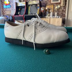 FootJoy Men’s Golf Shoes Size 10.5 W Soft Joys 59543 Brand New White Metal Spike