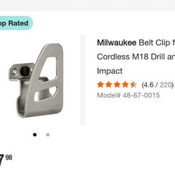 Milwaukee Powertool Belt Clips