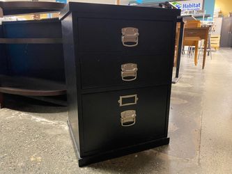 Black 3-Drawer Filing Cabinet