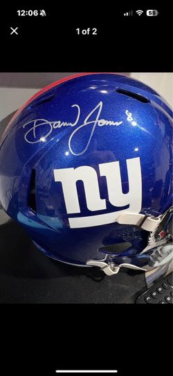 Daniel Jones Signed Helmet And Authentic