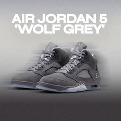 Retro Air Jordan 5 Wolf Grey