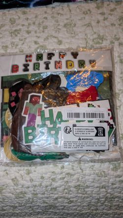 Minecraft happy birthday banner!