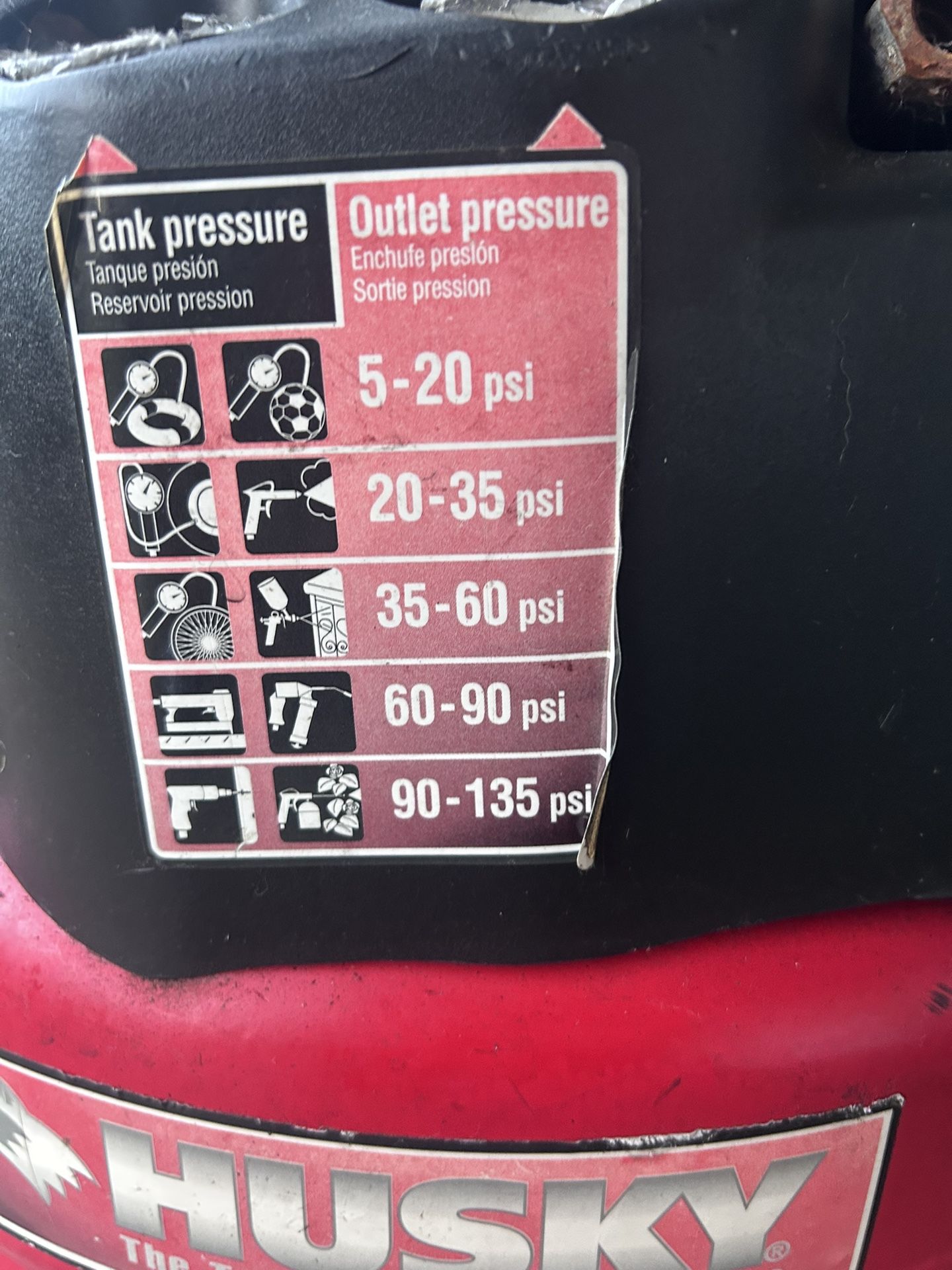 compressor 1.5 gallon husky