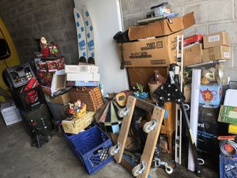 Storage locker full of items for sale