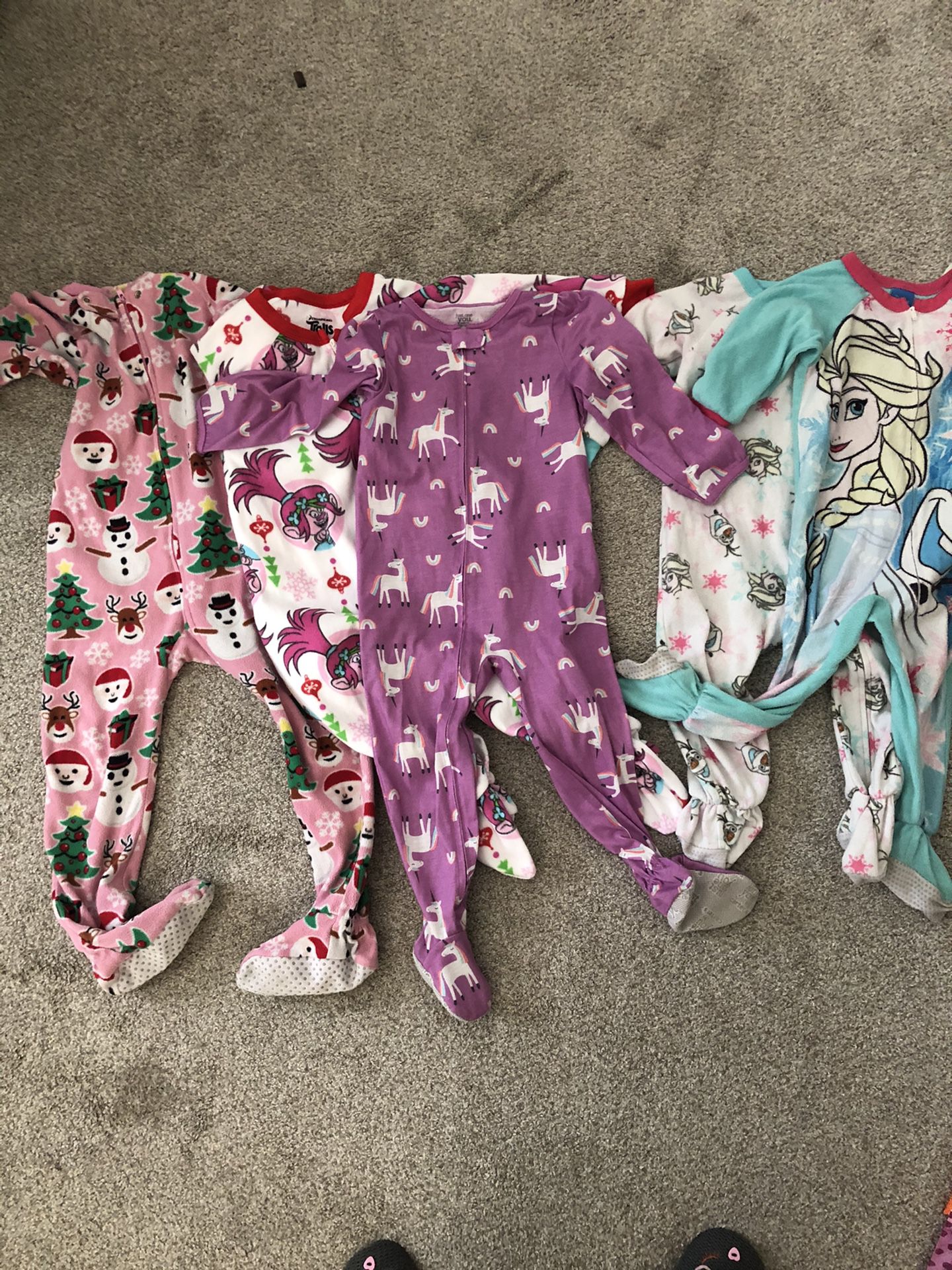 Various Size Footie Pajamas