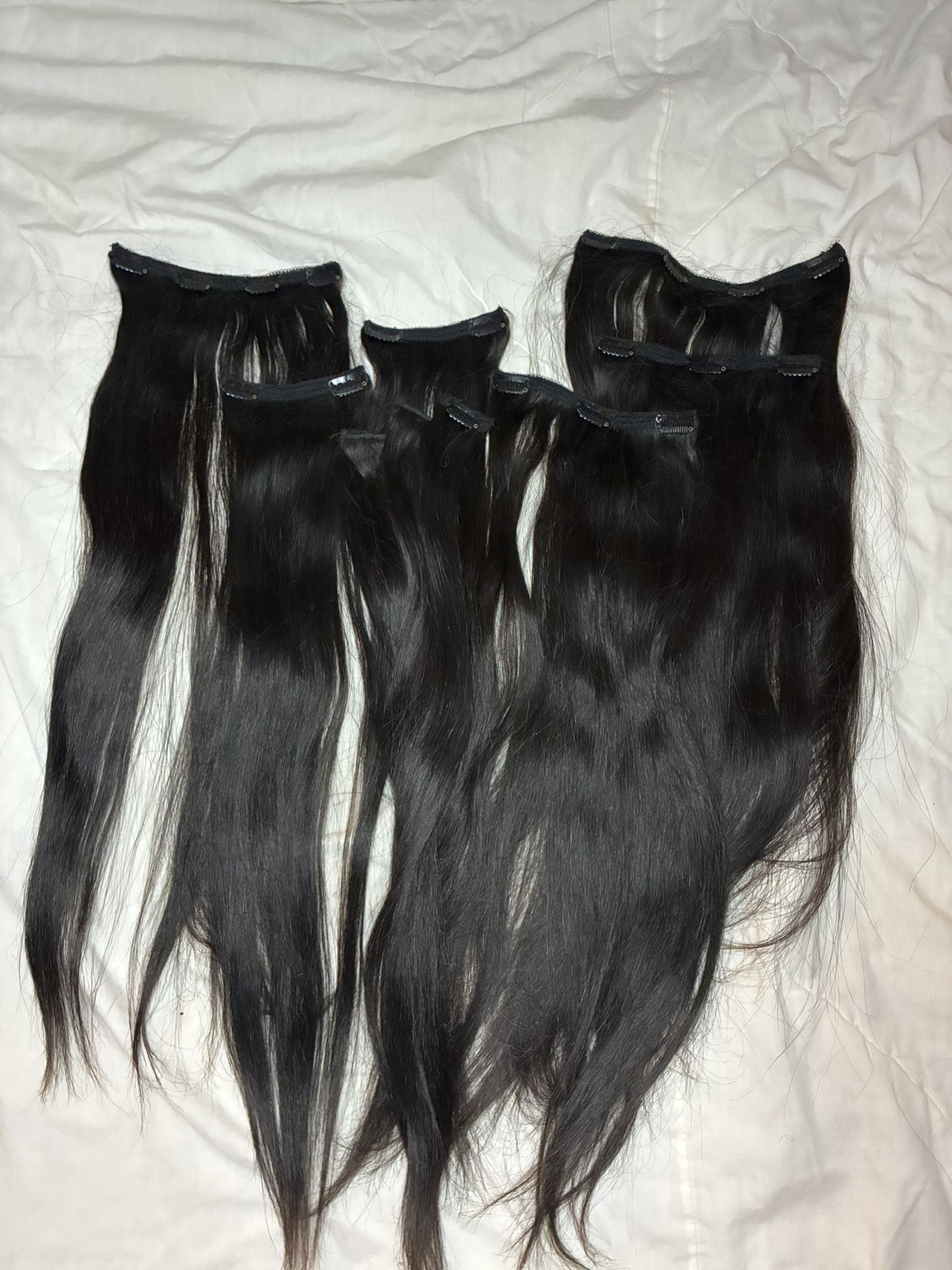 22in bellami human hair clip in extensions 