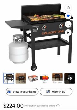 Blackstone Original Outdoor Griddle, 2-Burner 28" Flat Top Grill with Hard Cover, Black