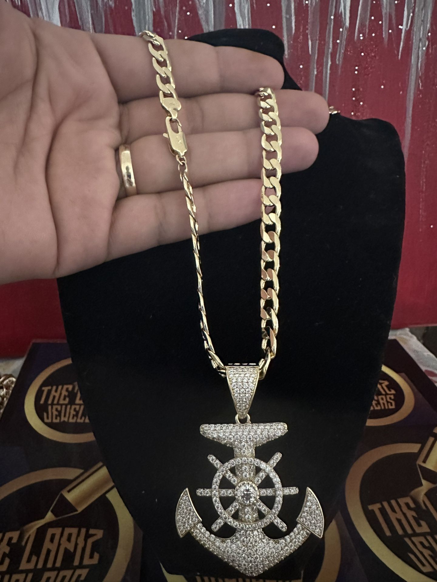 8mm 14K Gold Plated Cuban Chain Cadena Cubana De 8 Mm 24 Oro Laminado 14 K