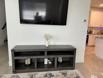 Gray Wooden Entertainment Center