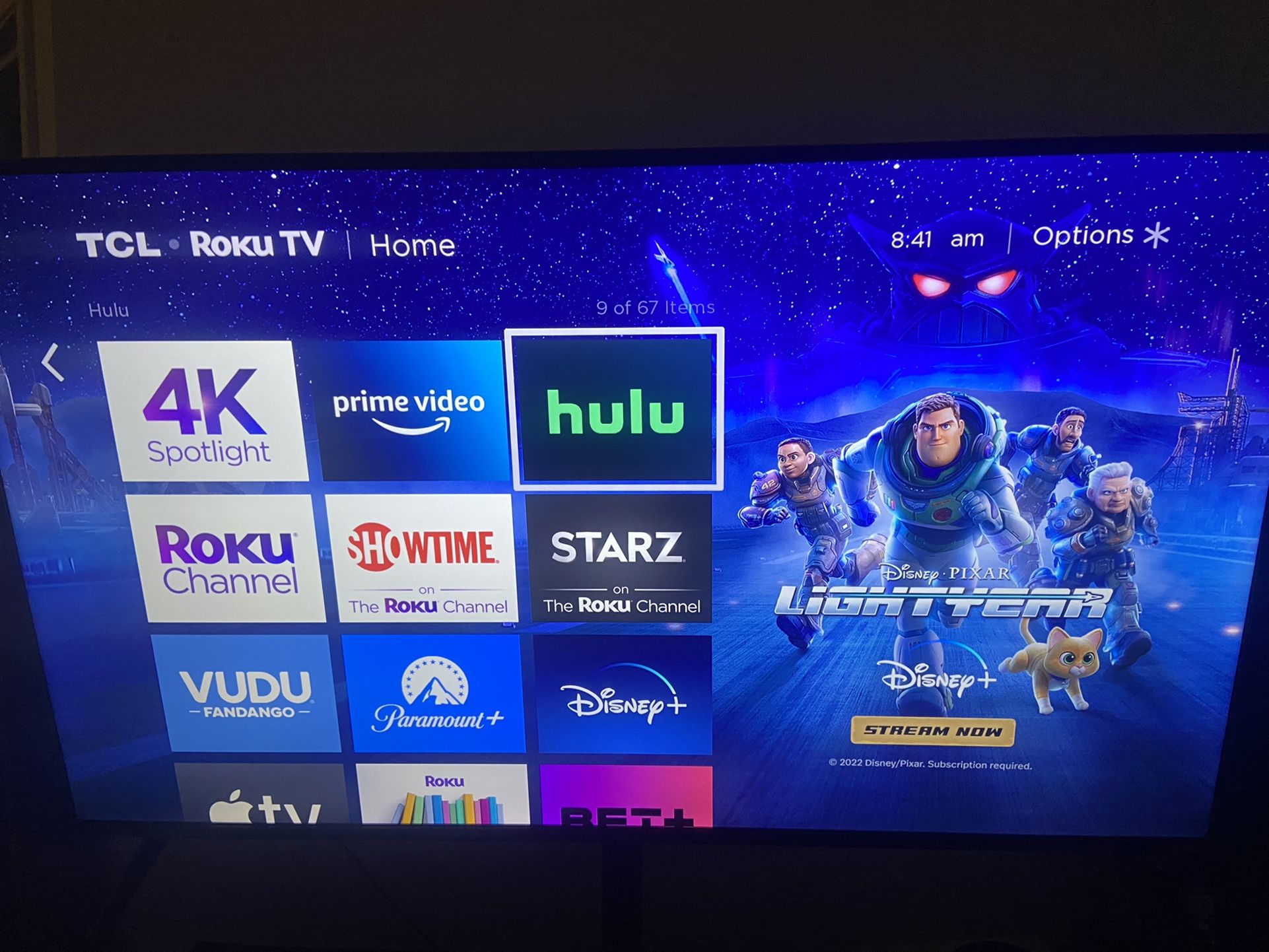 65 Inch TCL Roku 4K Ultra HDR Tv