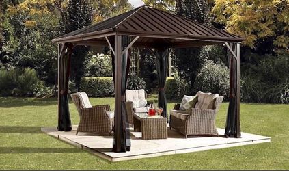 10x10 new outdoor gazebo hard top