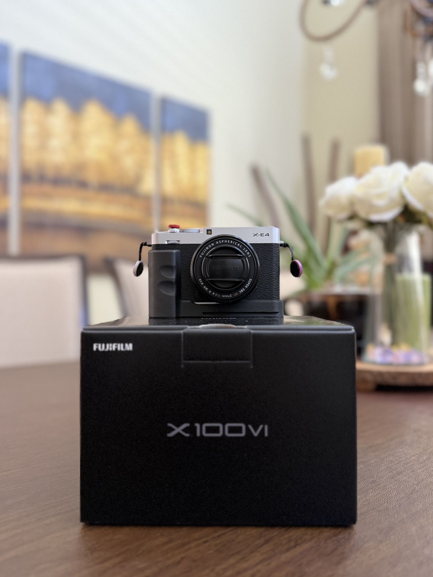 Fujifilm XE-4 with 27mm f2.8 OEM lens + accessories