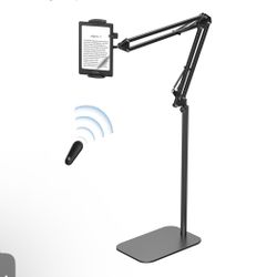 New Voltifymax Floor Stand Kindle Holder with Remote Page Turner for Reading in Bed, Tablet Mount with Clicker, Kindle Accessories Tablet Stand Holder