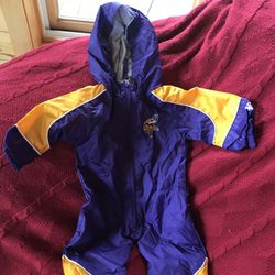 0/3 Month Vikings Infant Windbreaker Onsie