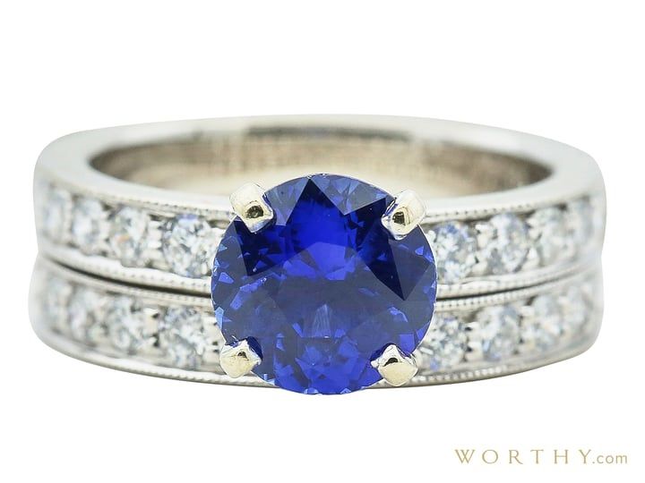 Sapphire Bridal Set.