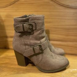 Brown Suede Ankle Boots Size 8 1/2 