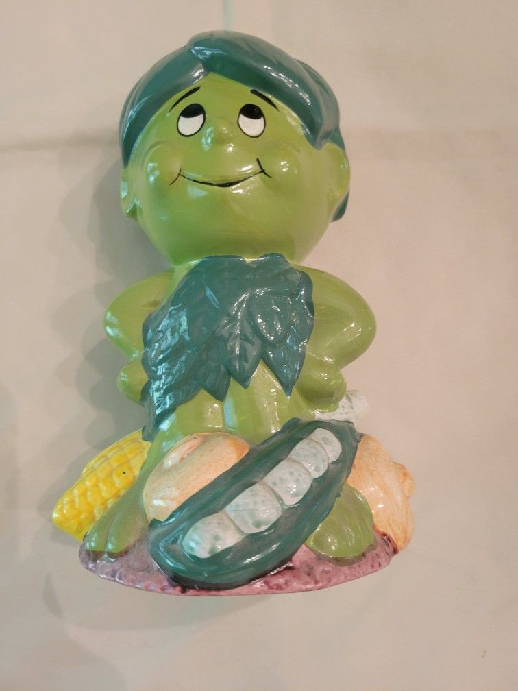 Working Vintage 1985 Jolly Green Giant Little Green Sprout Musical Coin Bank
