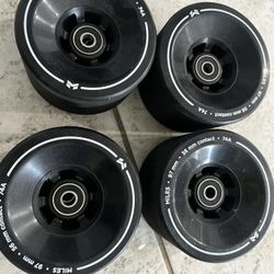 Longboard Wheels 97 Mm With Bearings 