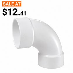 4 in. PVC DWV 90° HxH Long Sweep Elbow
