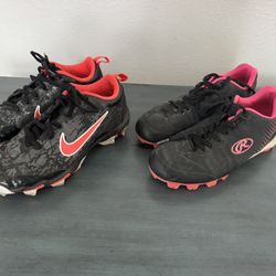 Baseball and Softball cleats, youth size 3 - in EUC!
