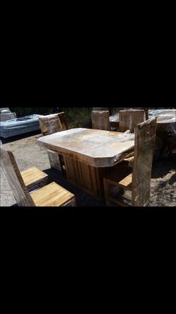 Rustic table with 6 chairs from mexico