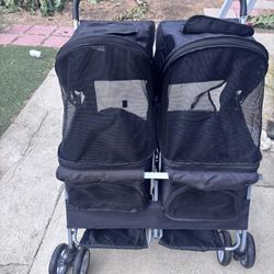 double pet stroller 