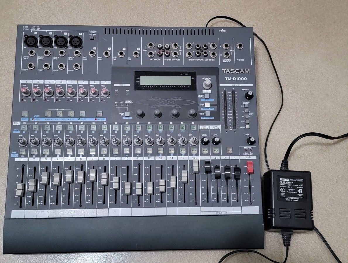 Tascam TMD1000 16 Channel Digital Mixer WITH Original Power Bar And