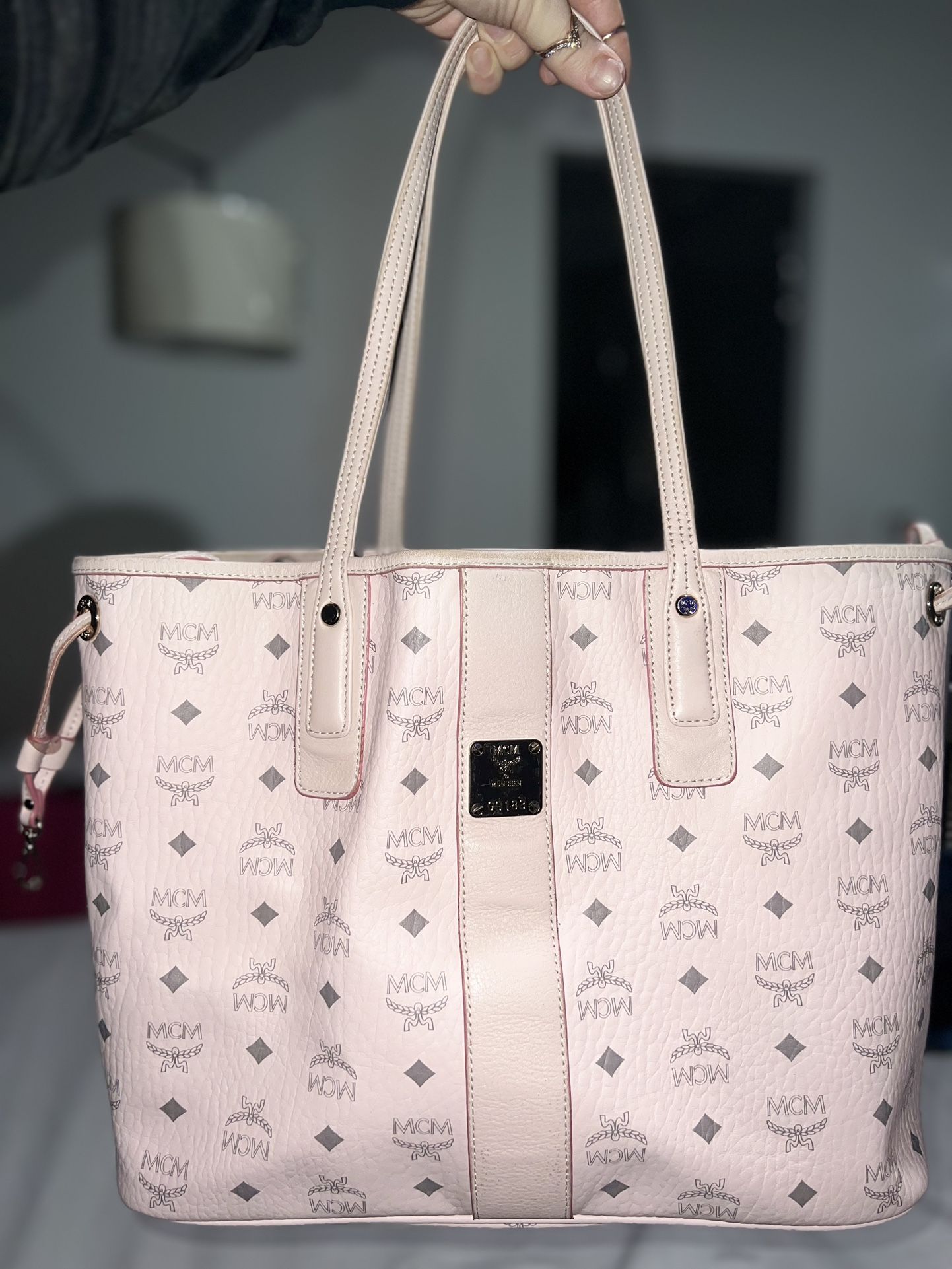 Mcm Large Pink Tote Authentic 