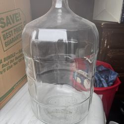 Vtg 5 Gallon Thick Glass Jug Carboy Fermenter/Home Brew Bottle 20" 