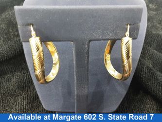 Hoop Earrings - Yellow Gold 14k (.585) 4 grams