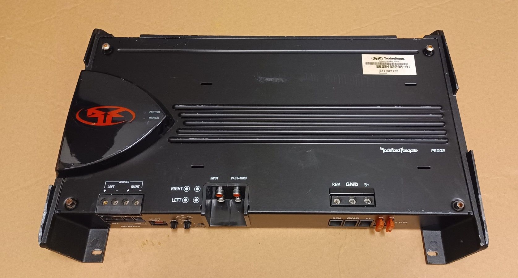 Rockford Fosgate Punch P6002
2-channel car amplifier
150 watts RMS x 2