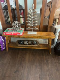 Thin wooden table