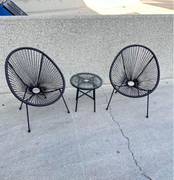3pc Acapulco Outdoor Patio Chair Set 