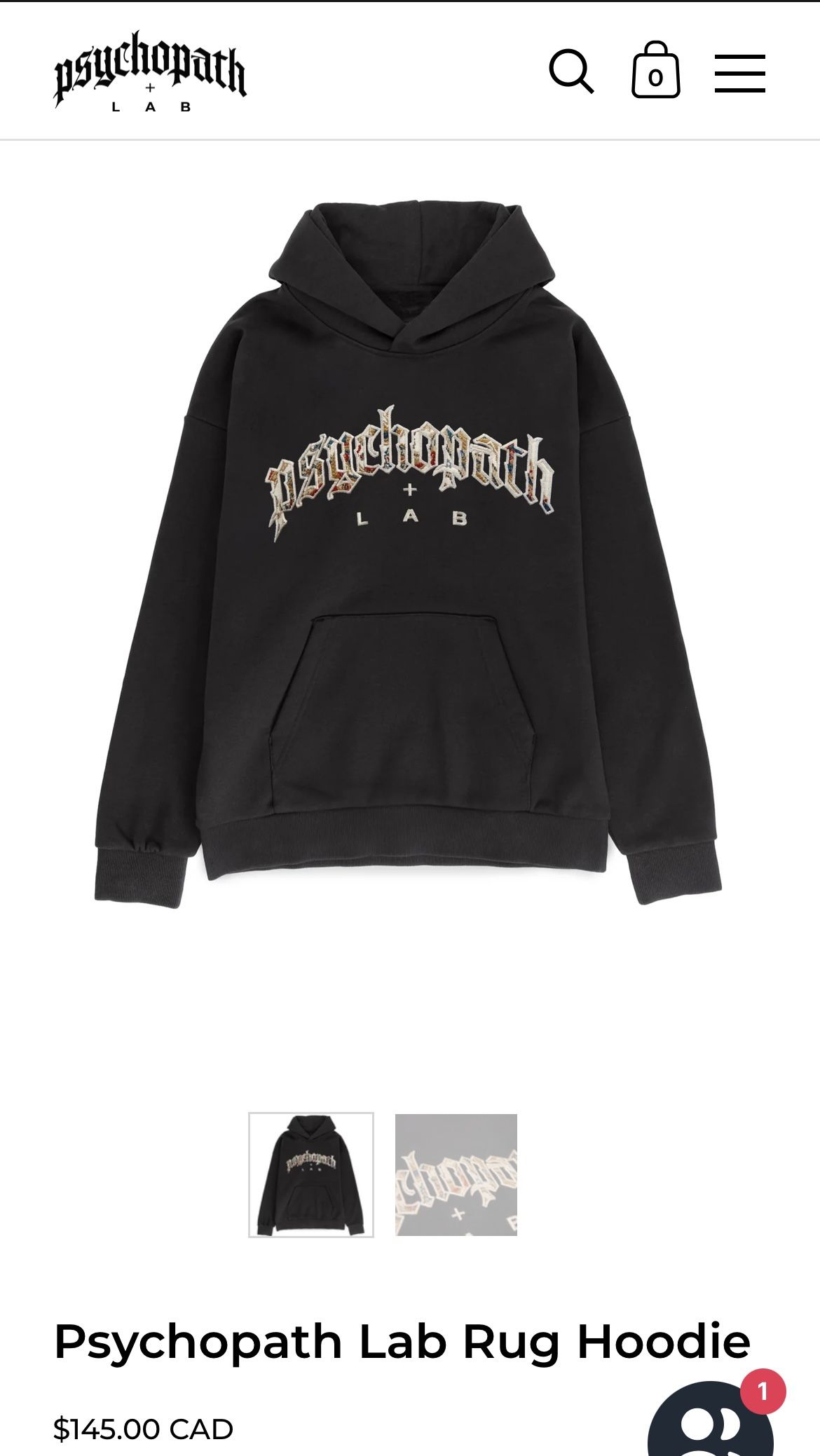 Psychopath Lab Rug Hoodie