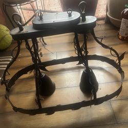 Portfolio Island Pot Rack Lights Fixture